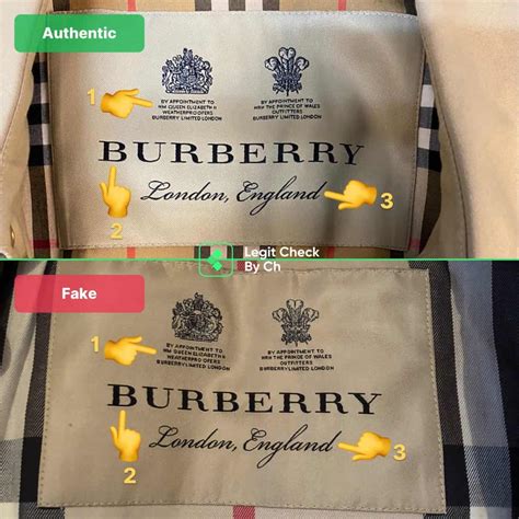 spotting fake burberry|identify burberry raincoat.